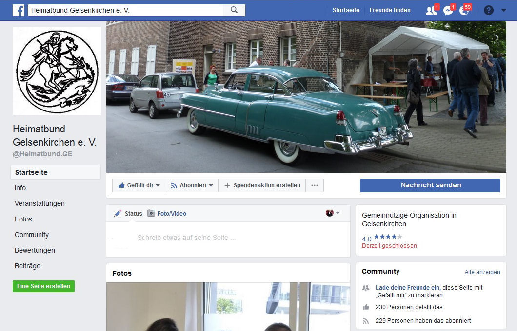 Facebook-Seite des Heimatbunds
